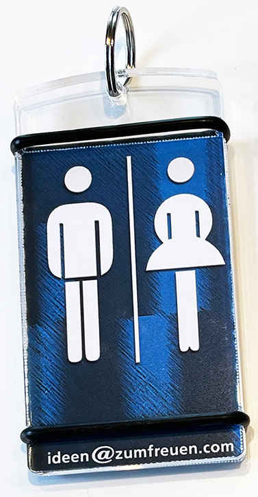 Design-Wc Schlüsselanhänger