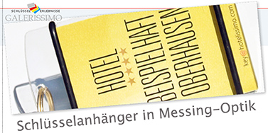 Schlüsselanhänger in Messing-Optik